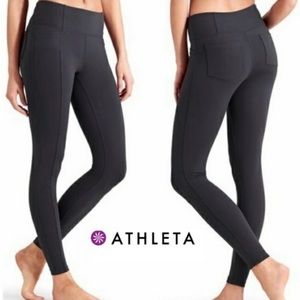 Athleta metro high waist grey leggings size L